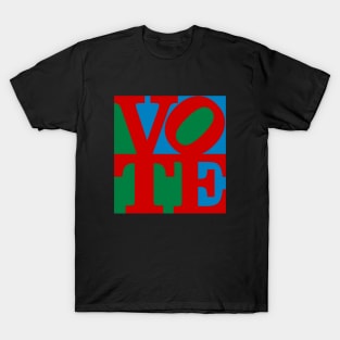 VOTE (red on blue and green) T-Shirt